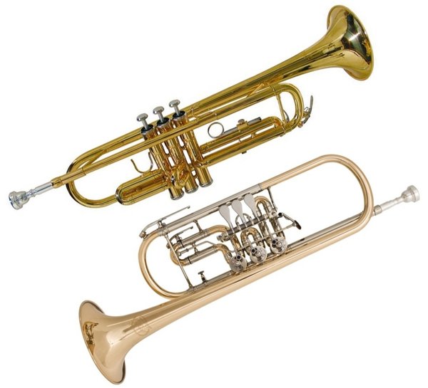 Jazztrompete und Konzerttrompete