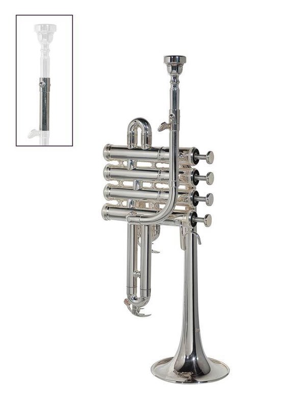 Piccolotrompete Stewart Ellis Pro Serie Modell SE-1700-S (Versilbert) inkl. Softcase und Mundstück